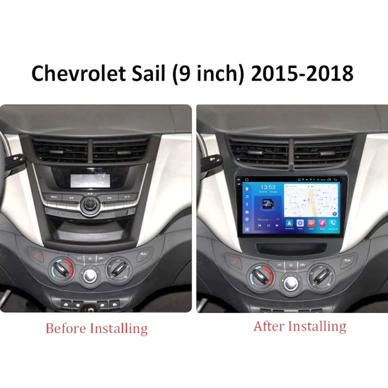 Android head unit FORS.auto FS 8 PRO MAX for Chevrolet Sail (8+256Gb, 9") 2015-2018