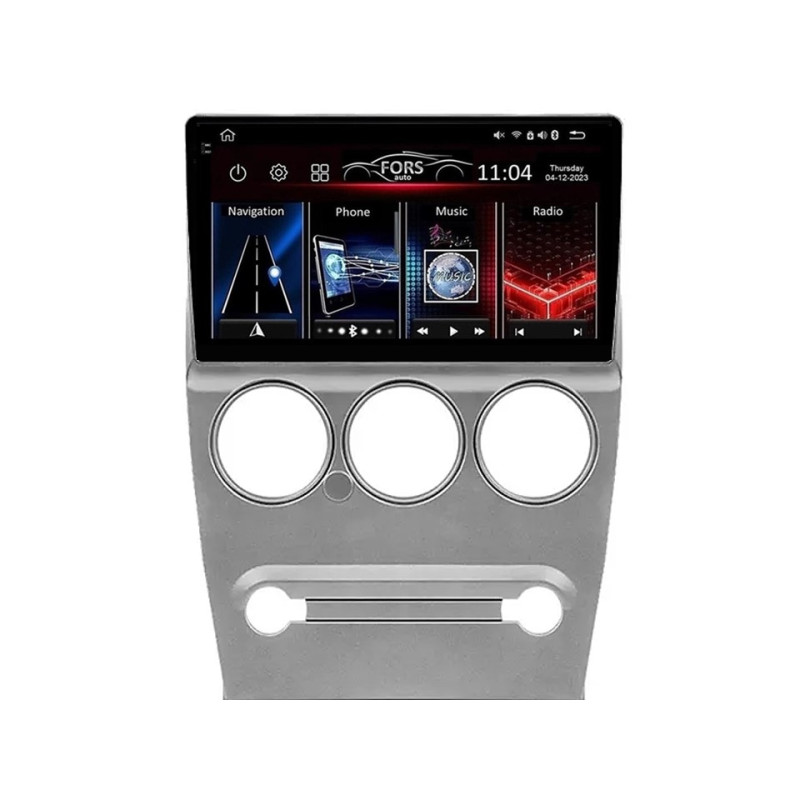 Android head unit FORS.auto FS 4 PRO (2K) for Citroen C-Elysee (4+64Gb, 9", silver) 2008-2013