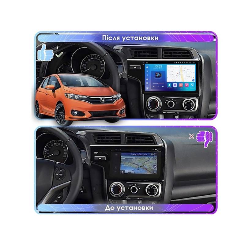 Android head unit FORS.auto FS 6 PRO MAX for Honda Fit (6+128Gb, 10") 2014-2020