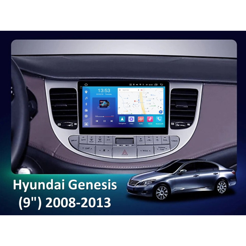 Android head unit FORS.auto FS 6 PRO MAX for Hyundai Genesis (6+128Gb, 9") 2008-2013