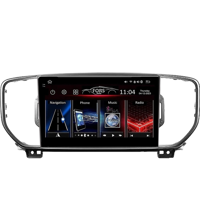 Android head unit FORS.auto FS 4 PRO (2K) for Kia Sportage/KX5 (4+64Gb, 9") 2016-2018