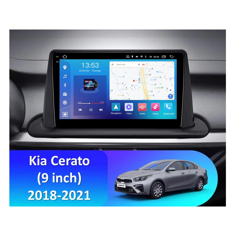 Android head unit FORS.auto FS 8 PRO MAX for Kia Cerato (8+256Gb, 9") 2018-2021