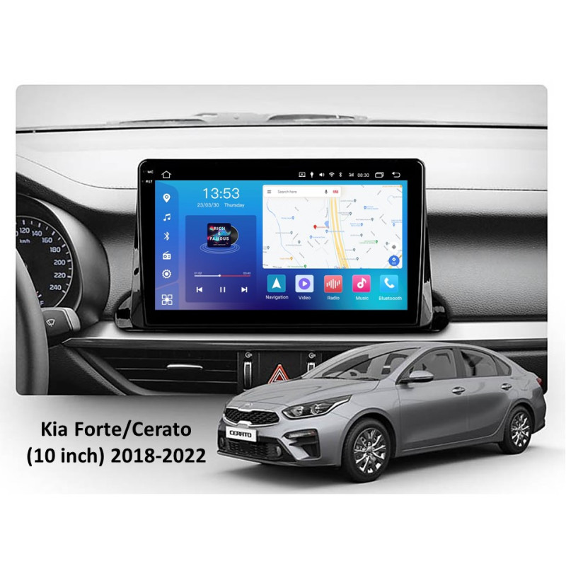 Android head unit FORS.auto FS 8 PRO MAX for Kia Forte/Cerato (8+256Gb, 10") 2018-2022
