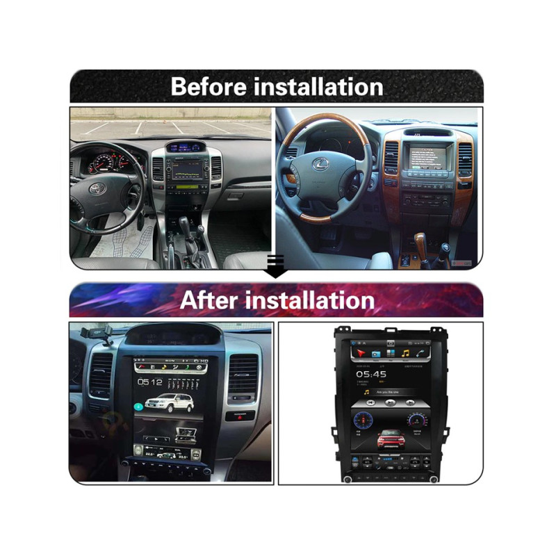 Android head unit FORS.auto TESLA for Lexus 470 (4+64Gb, 13.1") 2002-2009