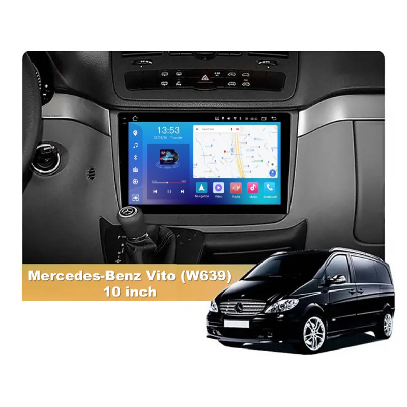 Android head unit FORS.auto FS 4 PRO (2K) for Mercedes-Benz Vito (W639) (4+64Gb, 10") 2003-2010
