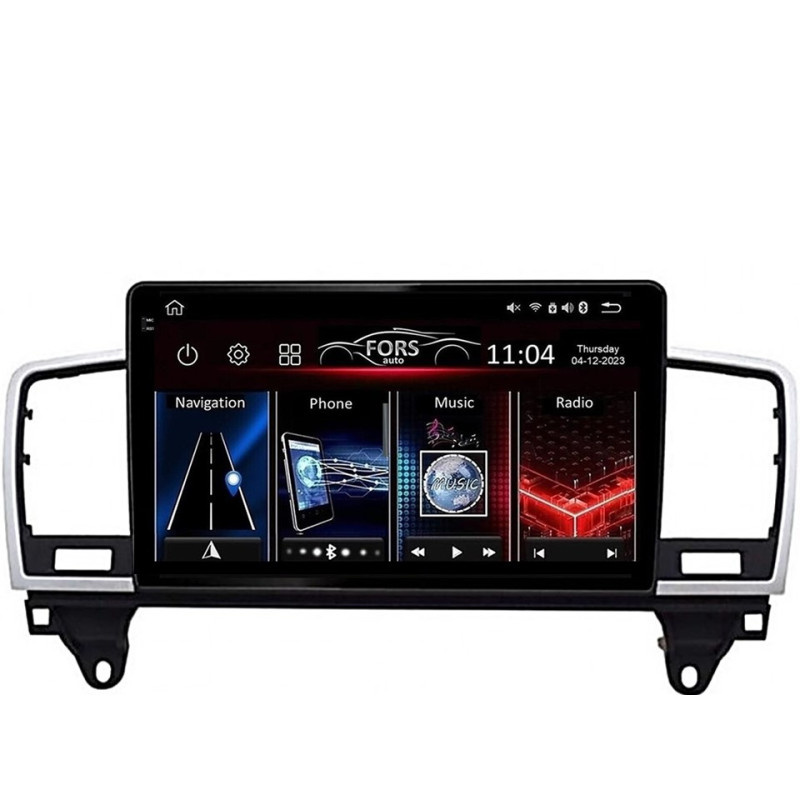 Android head unit FORS.auto FS 4 PRO (2K) for Mercedes-Benz ML-Class (4+64Gb, 9") 2012-2015