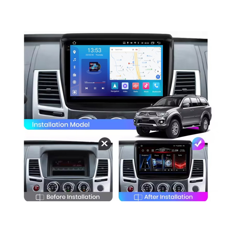 Magallanes de fábrica FORS.auto FS 6 PRO MAX para Mitsubishi Pajero Sport/L200 (6 + 128 GB, 9