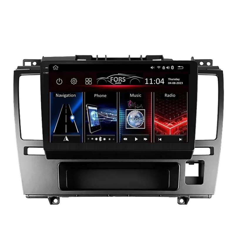 Android head unit FORS.auto FS 4 PRO (2K) for Nissan Tiida (4+64Gb, 9") 2005-2010