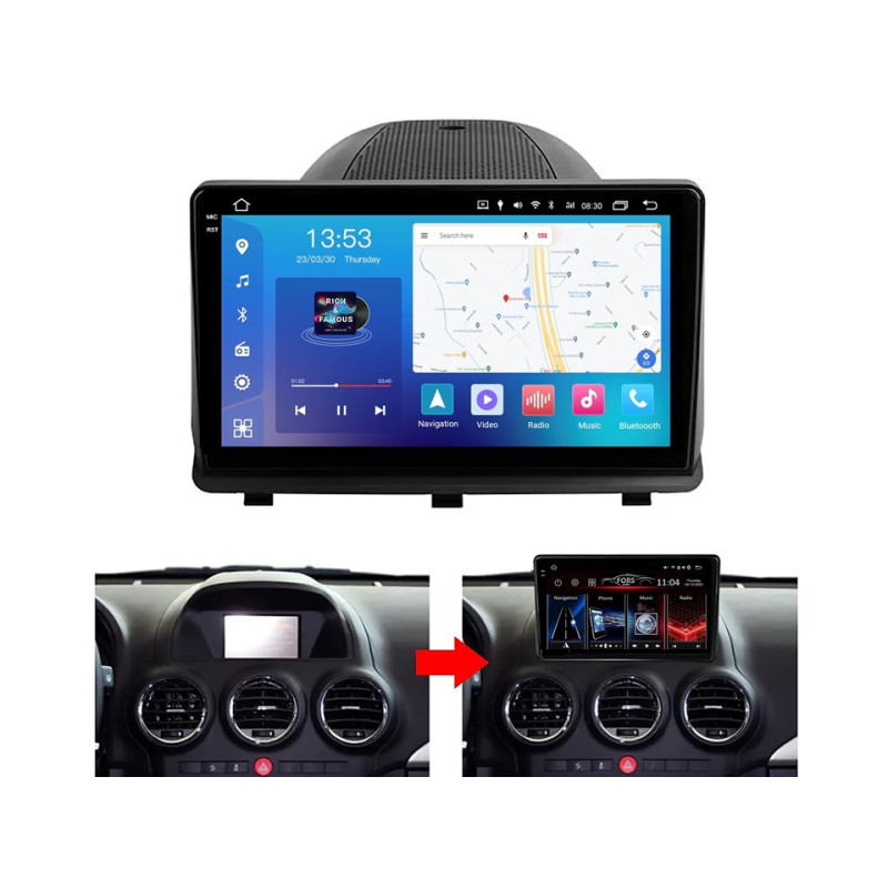 Android head unit FORS.auto FS 8 PRO MAX for Opel Antara (8+256Gb, 9") 2008-2013