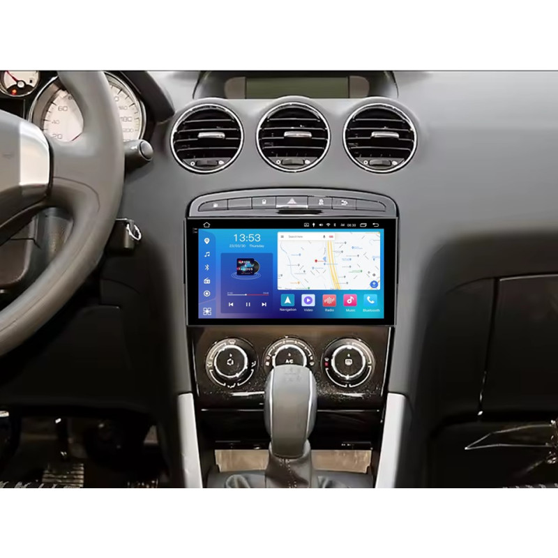 Android head unit FORS.auto FS 8 PRO MAX for Peugeot 308/408 (8+256Gb, 9", Grey) 2007-2013