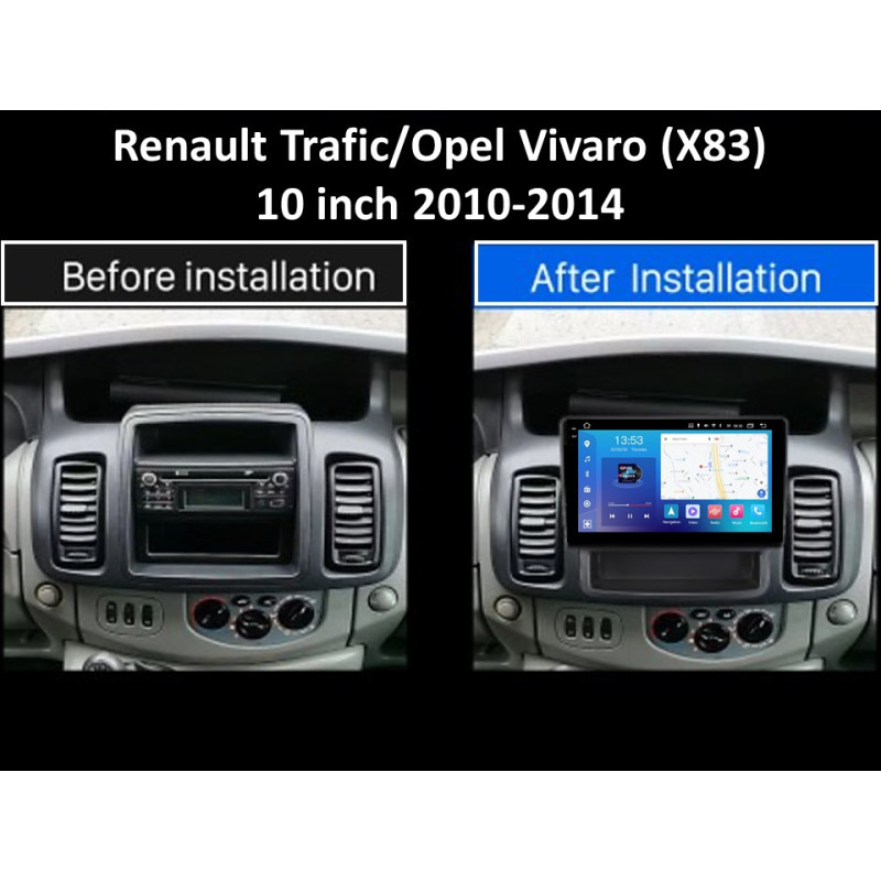 Android head unit FORS.auto FS 4 PRO (2K) for Renault Trafic/Opel Vivaro (X83) (4+64Gb, 10") 2010-2014