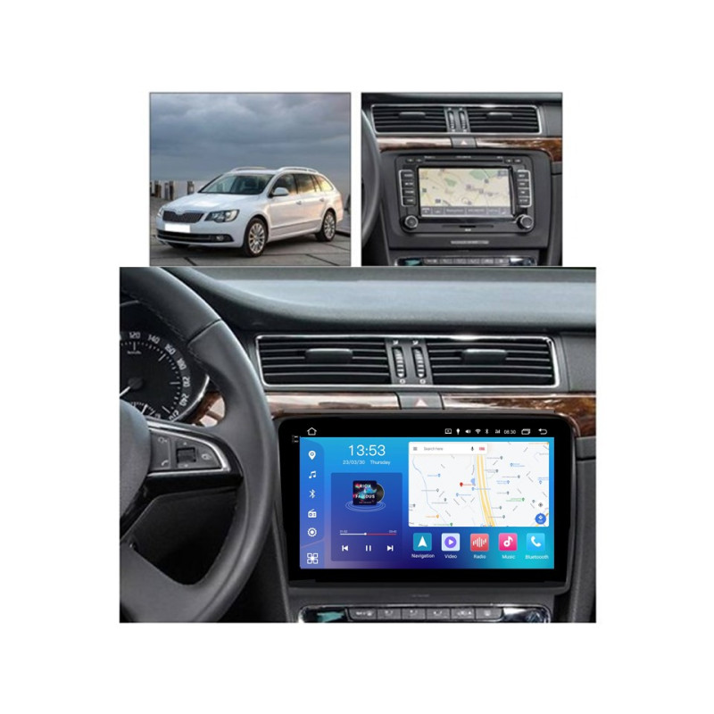 Android head unit FORS.auto FS 8 PRO MAX for Skoda Superb (8+256Gb, 10") 2008-2015
