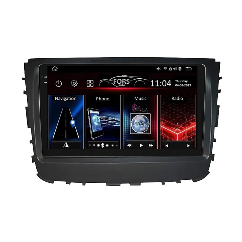Android head unit FORS.auto FS 8 PRO MAX for SsangYong Rexton (8+256Gb, 10") 2018
