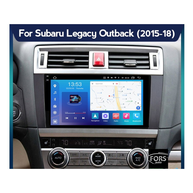 Android head unit FORS.auto FS 4 PRO (2K) for Subaru Legacy/Outback (4+64Gb, 9") 2015-2018