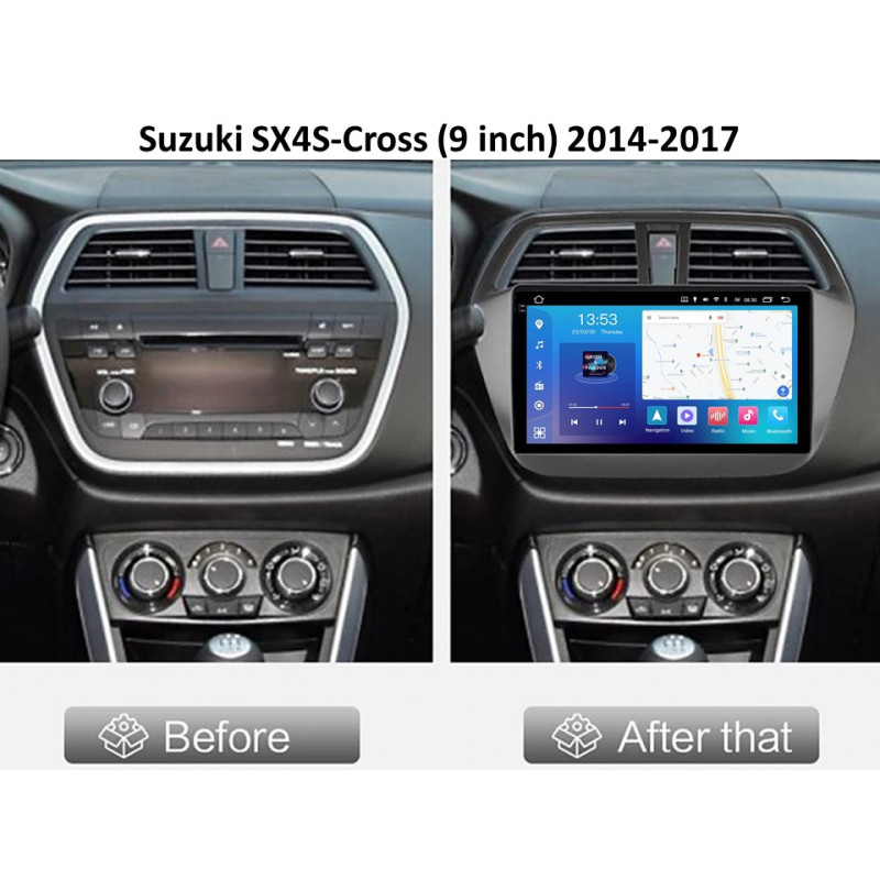 Android head unit FORS.auto FS 6 PRO MAX for Suzuki SX4/S-Cross (6+128Gb, 9") 2014-2017