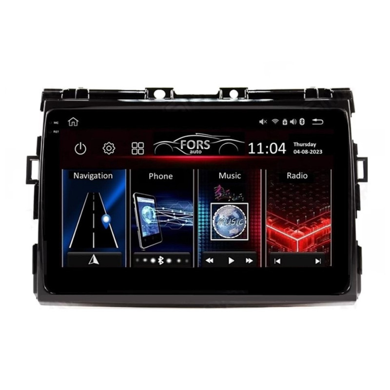 Magnetófono de fábrica FORS.auto FS 4 PRO (2K) para Toyota Previa/Estima/Tarago (4 + 64 GB, 9