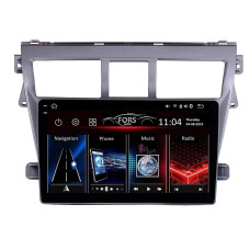 Android head unit FORS.auto FS 4 PRO (2K) for Toyota Vios (4+64Gb, 9", silver) 2007-2013