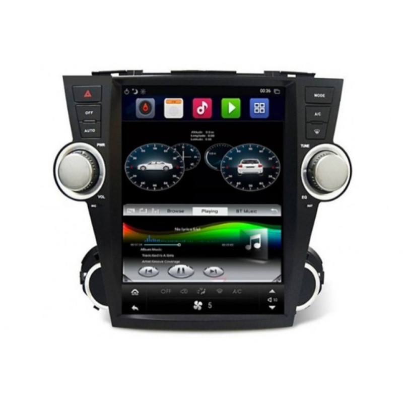 Android head unit FORS.auto TESLA for Toyota Highlander (4+32Gb, 12.1") 2008-2014