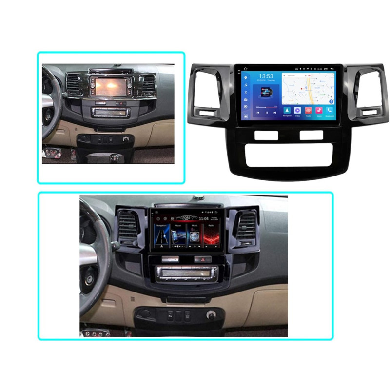 Android head unit FORS.auto FS 8 PRO MAX for Toyota Fortuner/Vigo/Hilux (8+256Gb 9", Auto AC) 2005-2014