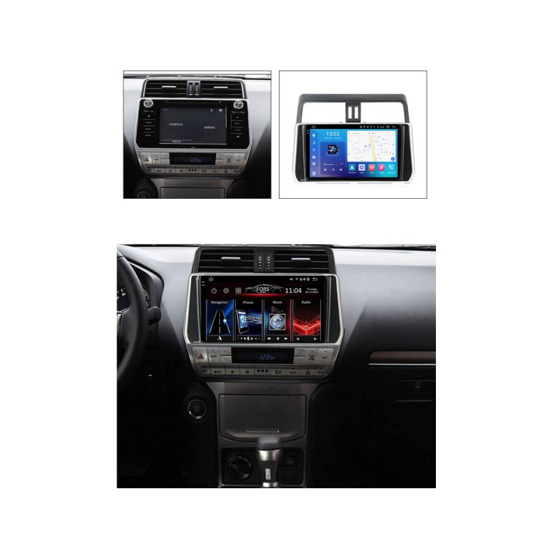 Android head unit FORS.auto FS 4 PRO (2K) for Toyota Prado (4+64Gb, 10") 2017-2020