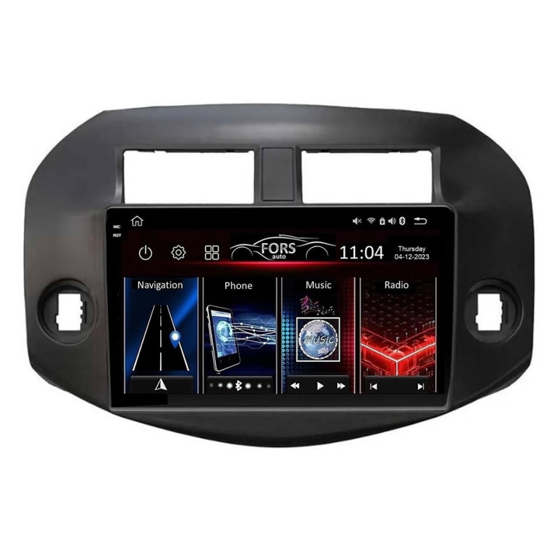 Android head unit FORS.auto FS 6 PRO MAX for Toyota RAV4 (6+128Gb, 10") 2006-2012