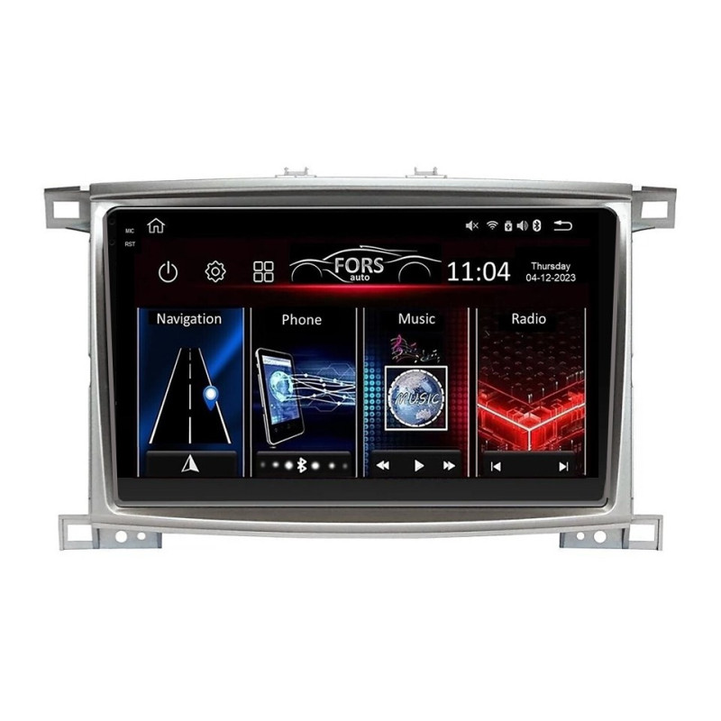 Android head unit FORS.auto FS 8 PRO MAX for Toyota Land Cruiser 100 VX-R (8+256Gb, 10") 2003-2007
