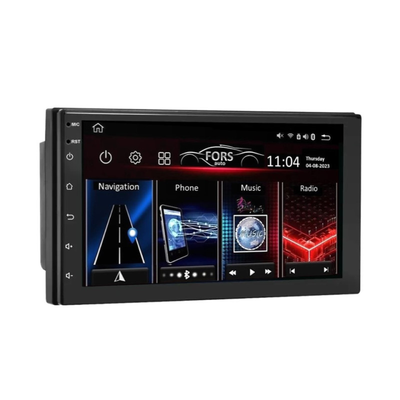 Android head unit FORS.auto Universal 1DIN 2 ULTRA (7", 2+32Gb, CarPlay)