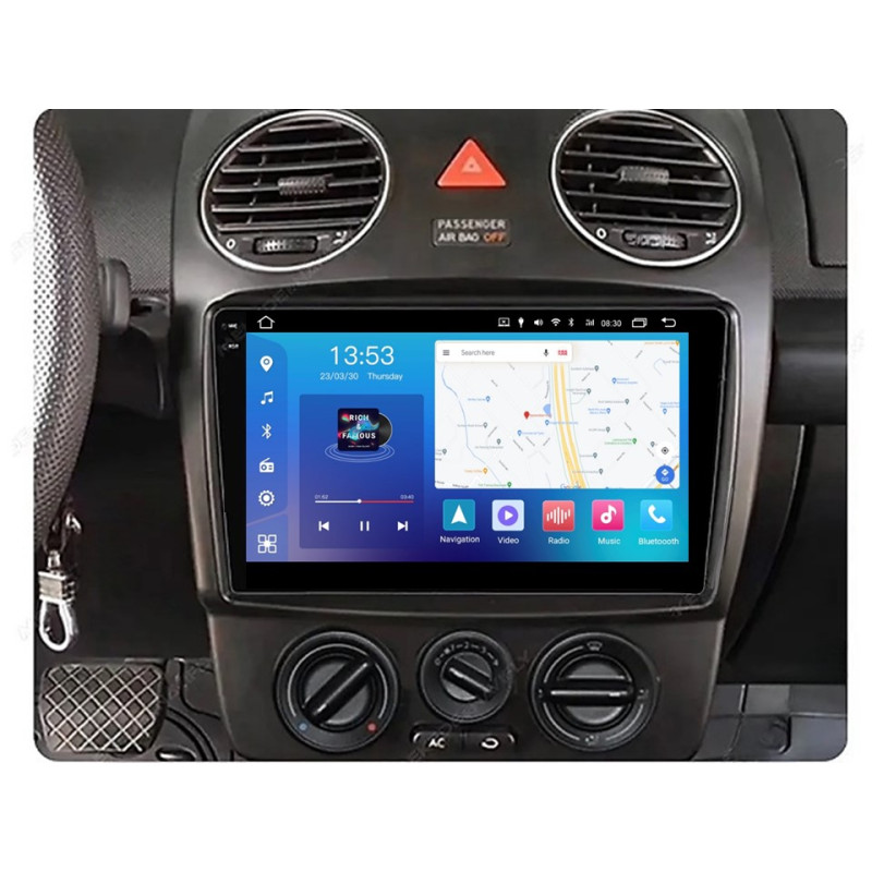 Android head unit FORS.auto FS 8 PRO MAX for Volkswagen Beetle (8+256Gb, 9") 2004-2011