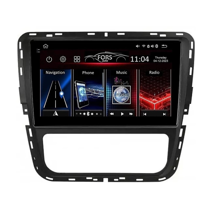 Android head unit FORS.auto FS 6 PRO MAX for Volkswagen Passat (6+128Gb, 9", Manual AC) 2012-2015