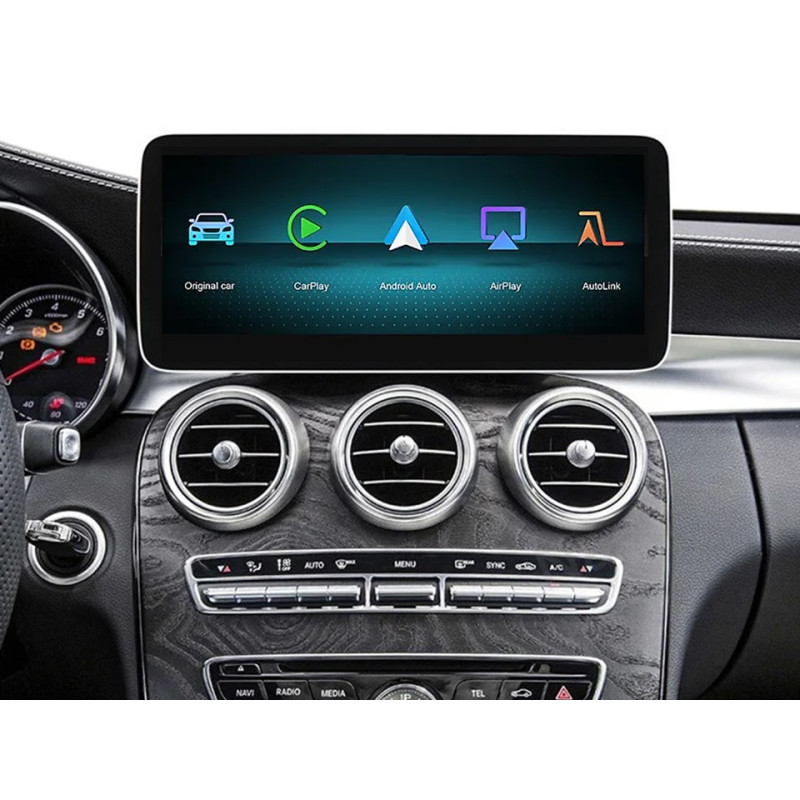 Android head unit FORS.auto for Mercedes-Benz C/GLC-Class NTG 5.5 (W205) (4+32Gb, 10.25") 2019-2020
