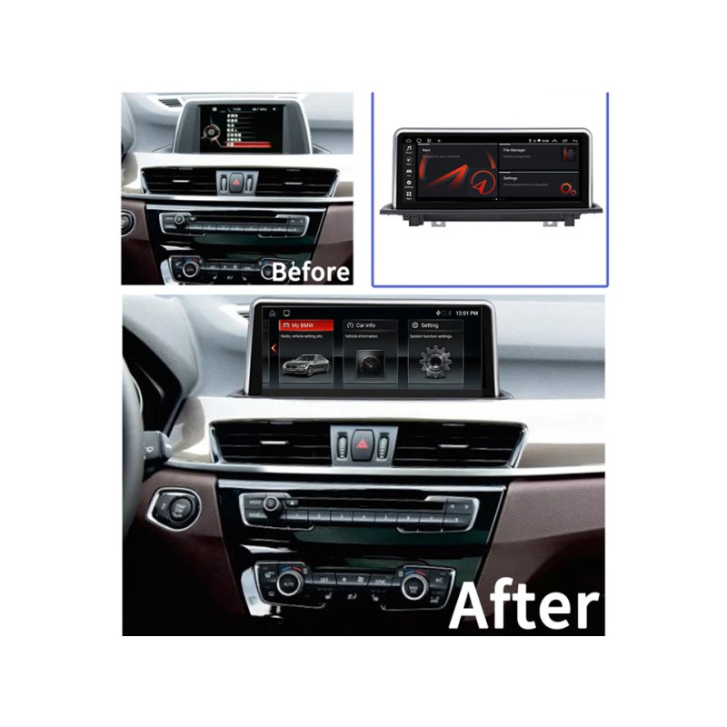 Fahrzeug-Hintergrundsystem (FORS.auto) für BMW X1/X2 (F48/F49) NBT (8+64 GB, 12,3 Zoll) – 2016–2018.