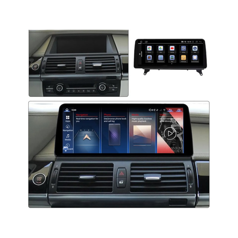 Android head unit FORS.auto for BMW X5/X6 E70/E71/E72 CIC (4+32Gb, 12.3") 2009-2012