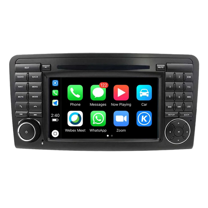 Android head unit FORS.auto M200 for Mercedes-Benz ML-Class (7", 2+32Gb, CarPlay) 2005-2012