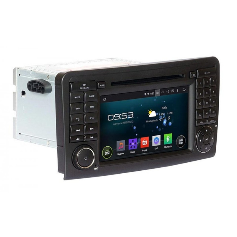 Android head unit FORS.auto M200 for Mercedes-Benz ML-Class (7", 2+32Gb, CarPlay) 2005-2012