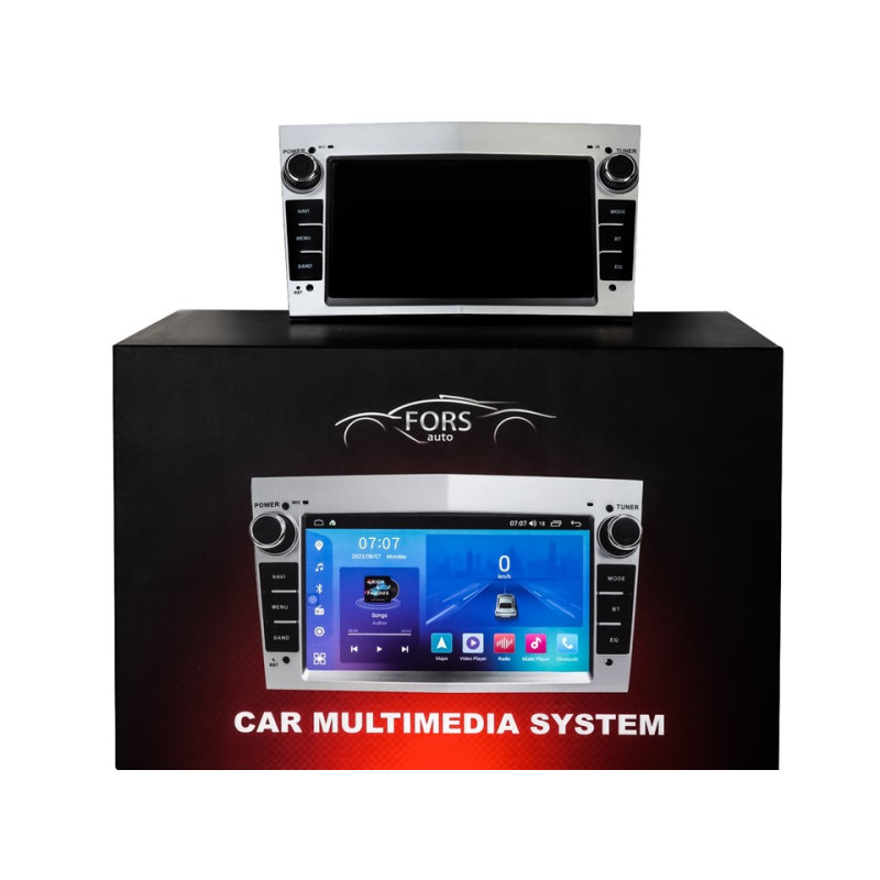 Android head unit FORS.auto 2 ULTRA-OP-S Opel Astra/Vectra/Zafira/Corsa (7", 2+32Gb, Silver) 1998-2009