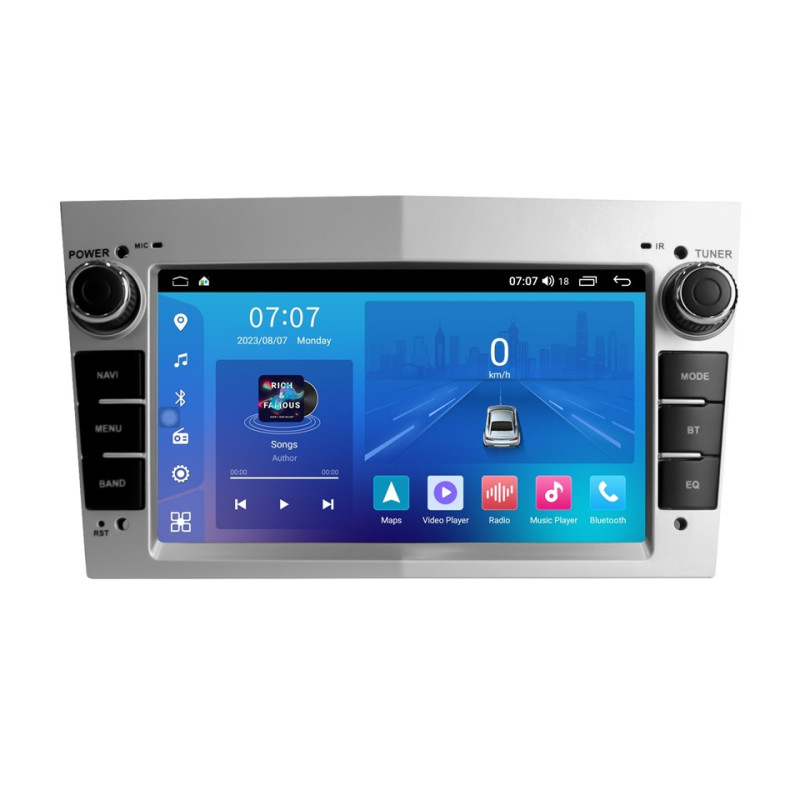 Android head unit FORS.auto 2 ULTRA-OP-S Opel Astra/Vectra/Zafira/Corsa (7", 2+32Gb, Silver) 1998-2009