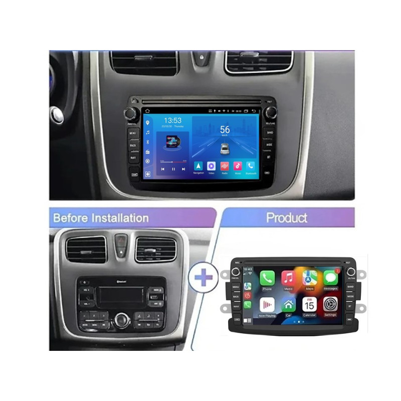 Android head unit FORS.auto FS 2 ULTRA for all models Renault (7", 2+32Gb, CarPlay) 2010-2023