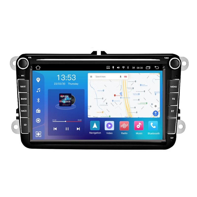 Universal Android head unit FORS.auto for Volkswagen 2 PRO (8", 2+32Gb, CarPlay)