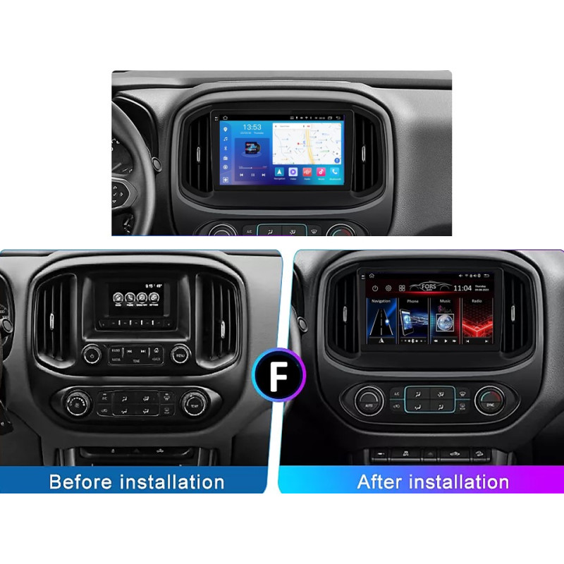 Android head unit FORS.auto FS 4 PRO for Chevrolet Colorado/GMC Cayon (4+64Gb, 9") 2015-2018