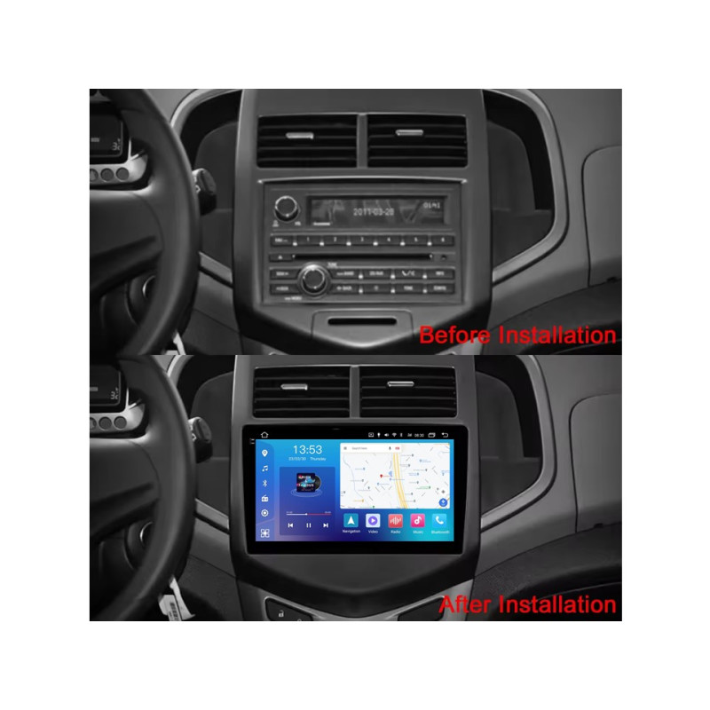 Android head unit FORS.auto FS 4 MAX for Chevrolet Aveo (4+32Gb, 9") 2011-2015