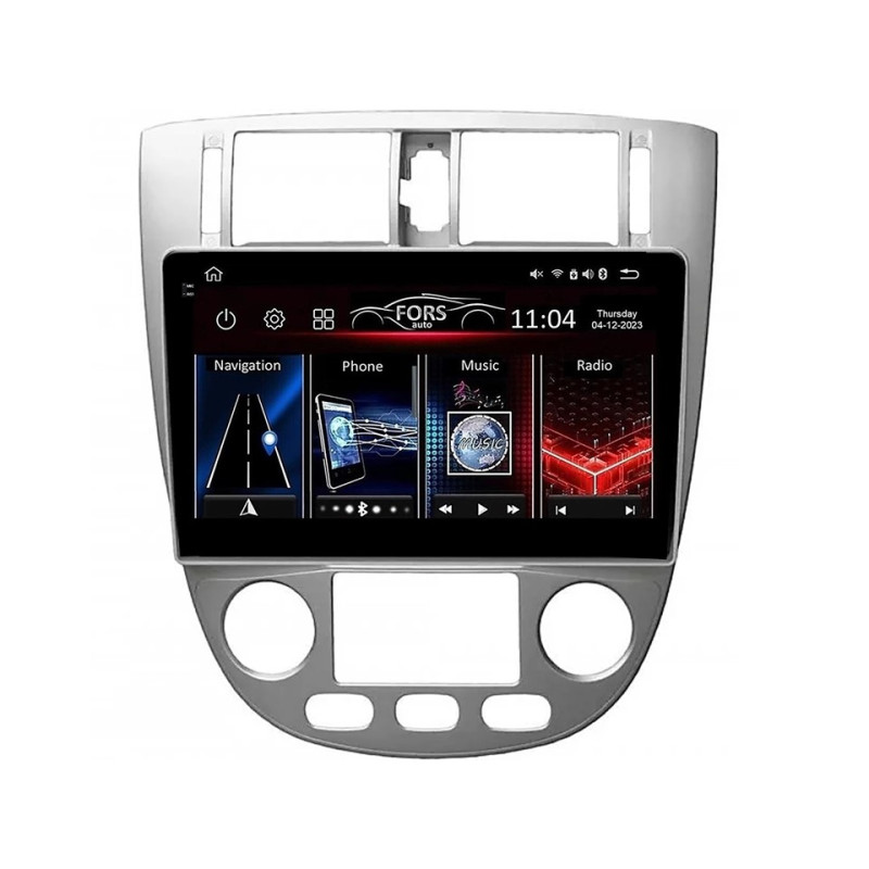 Android head unit FORS.auto FS 4 MAX for Chevrolet Lacetti 2004-2013/Buick Excelle 2004-2007 (4+32Gb, 10", Auto AC)