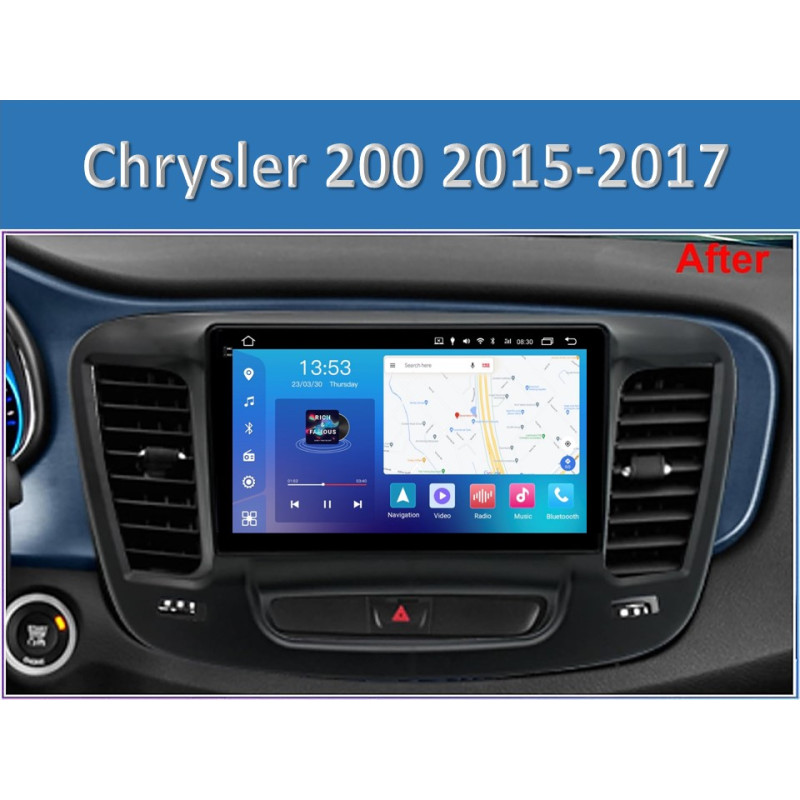 Android head unit FORS.auto FS 4 PRO for Chrysler 200 (4+64Gb, 9") 2015-2017