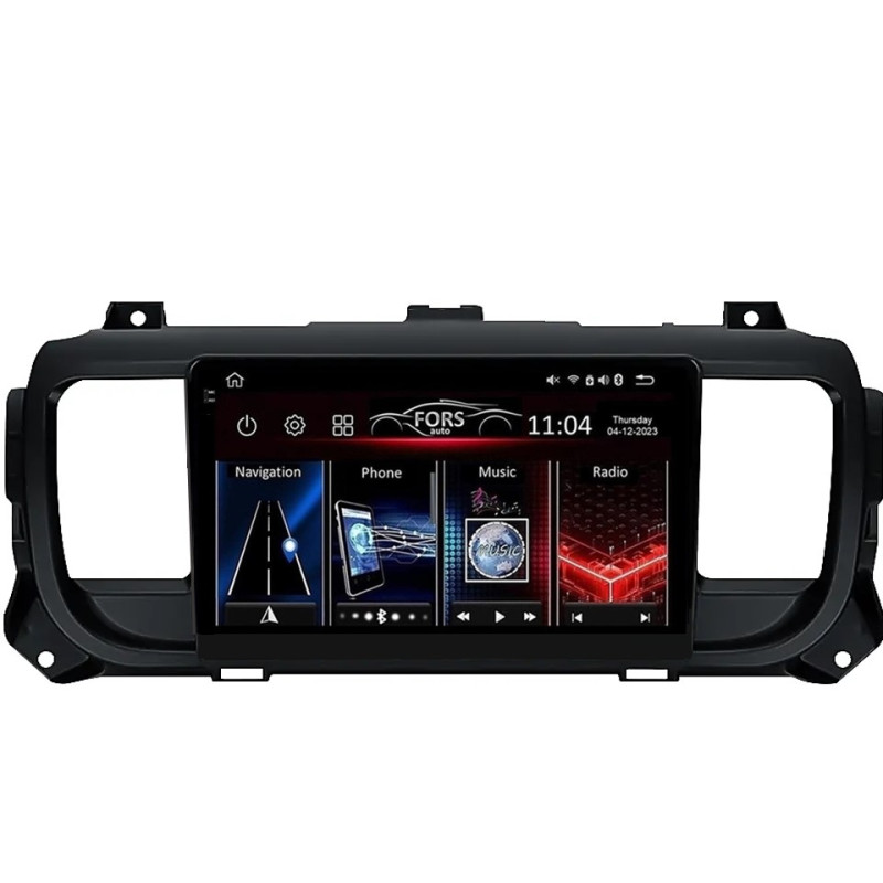 Android head unit FORS.auto FS 4 MAX for Citroen Jumpy/SpaceTourer (4+32Gb, 9") 2016-2021