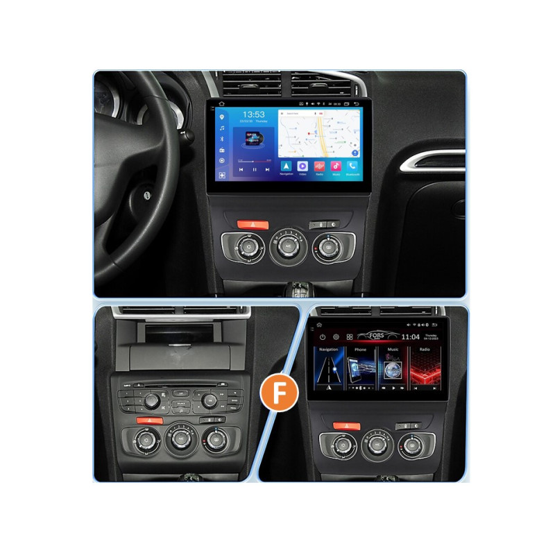 Android head unit FORS.auto FS 4 PRO for Citroen C4L (4+64Gb, 10") 2013-2016