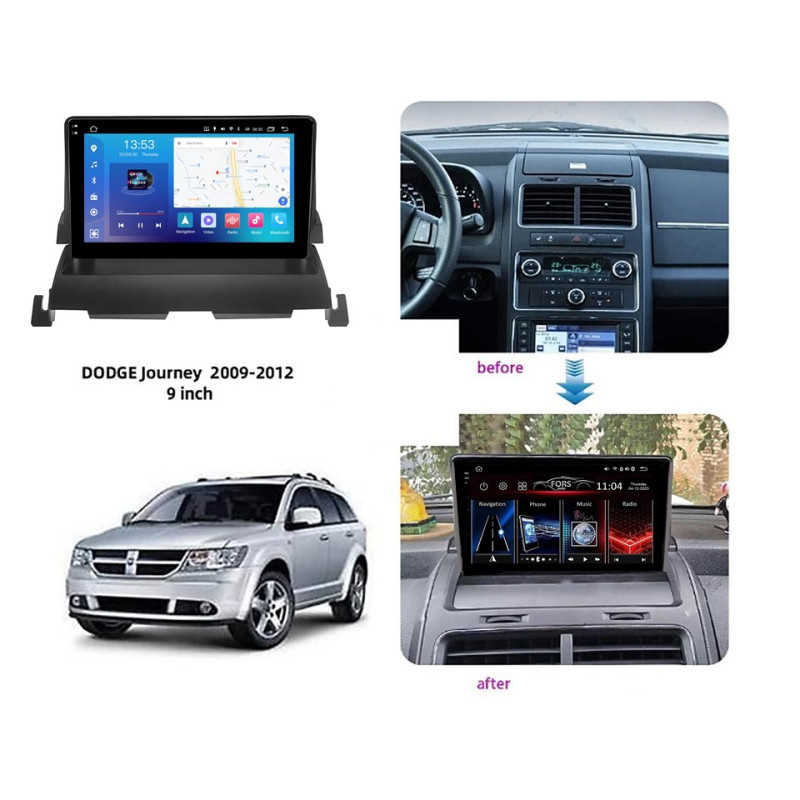 Android head unit FORS.auto FS 2 PRO for Dodge Journey (2+32Gb, 9") 2009-2012