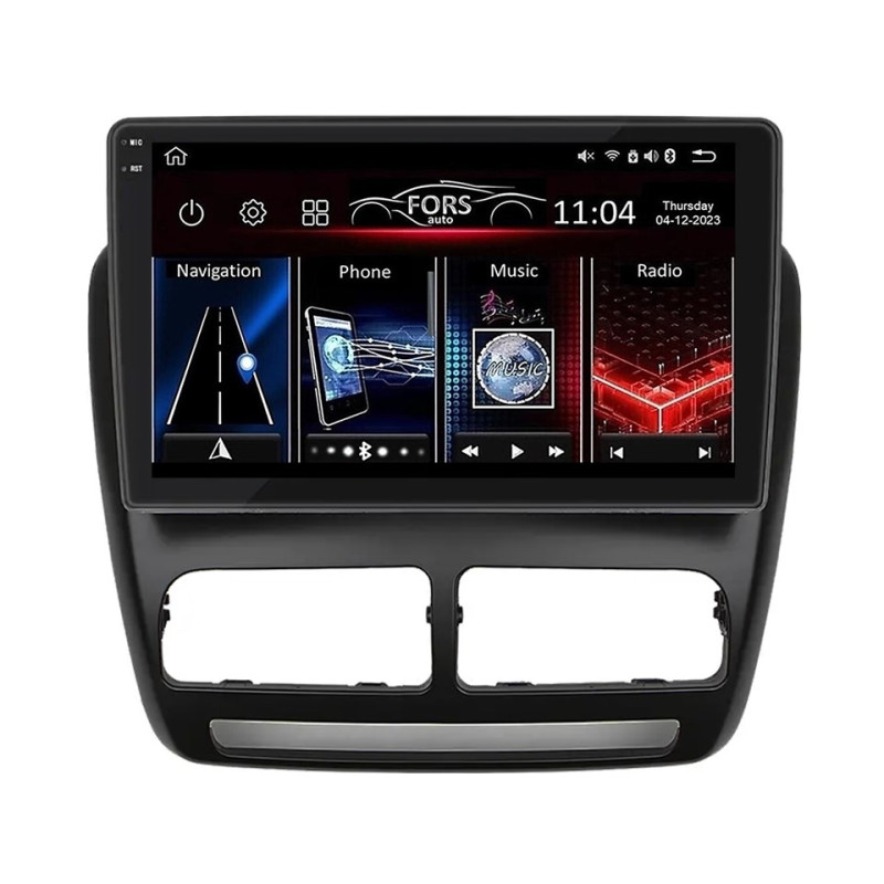 Android head unit FORS.auto FS 4 MAX for Fiat Doblo (4+32Gb, 10") 2009-2015