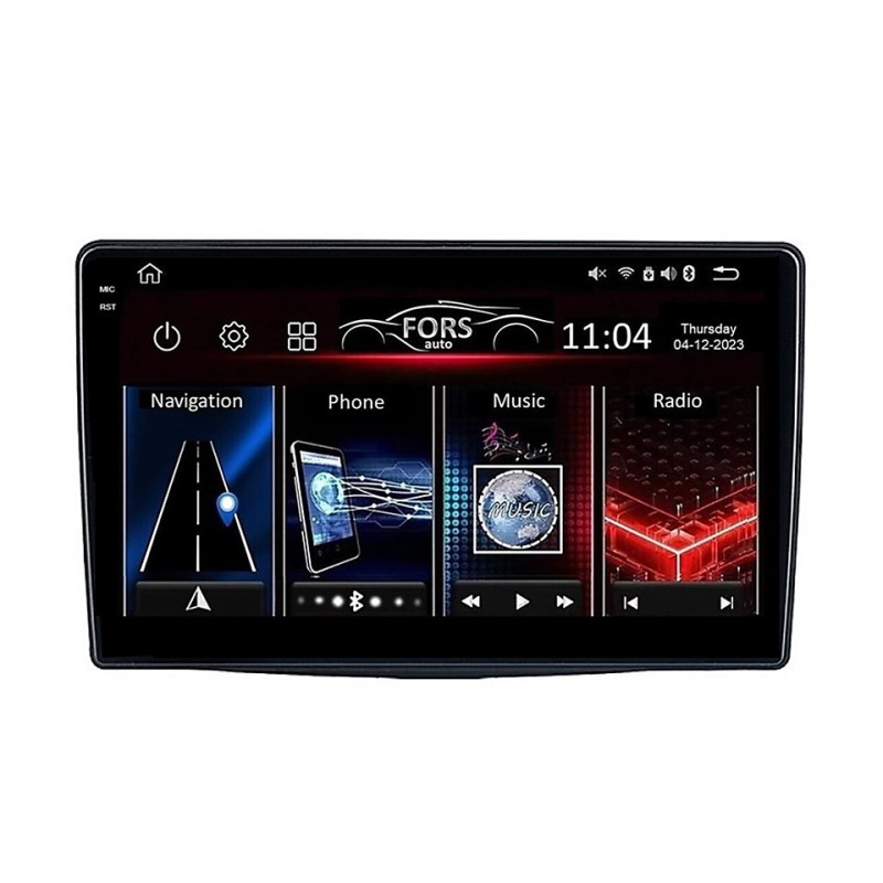 Android head unit FORS.auto FS 4 MAX for Fiat 500L (4+32Gb, 10") 2012+