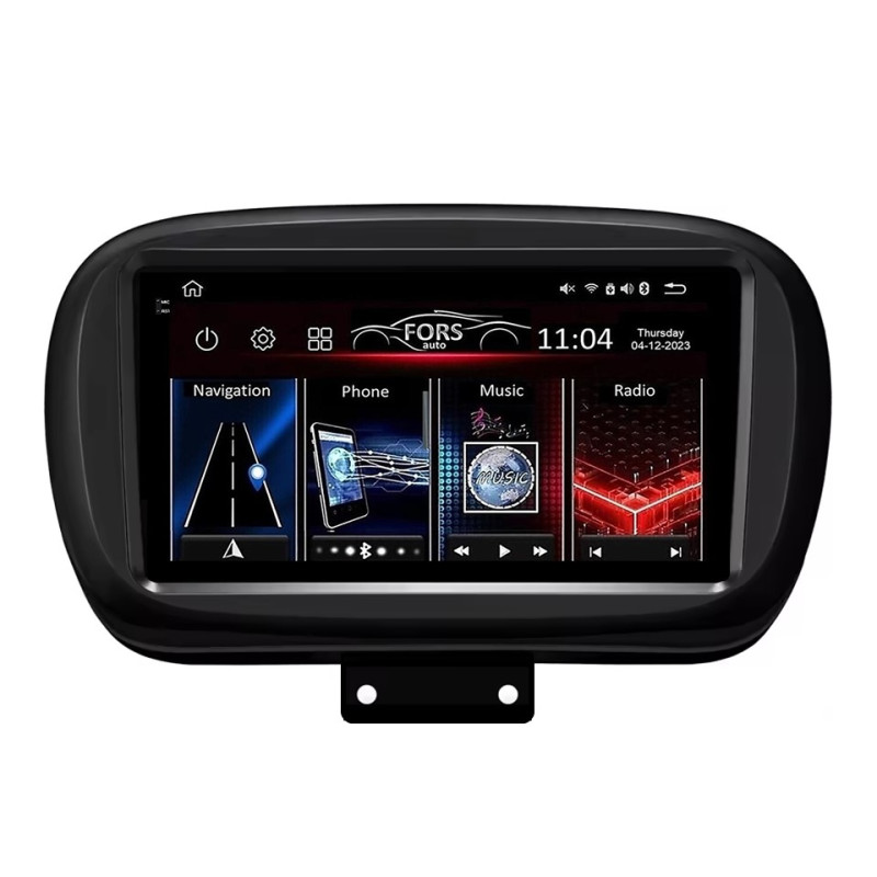 Android head unit FORS.auto FS 4 MAX for Fiat 500X (4+32Gb, 9")  2014-2019