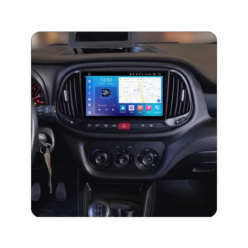 Android head unit FORS.auto FS 4 MAX Qled for Fiat Doblo (4+32Gb, 9") 2015-2019