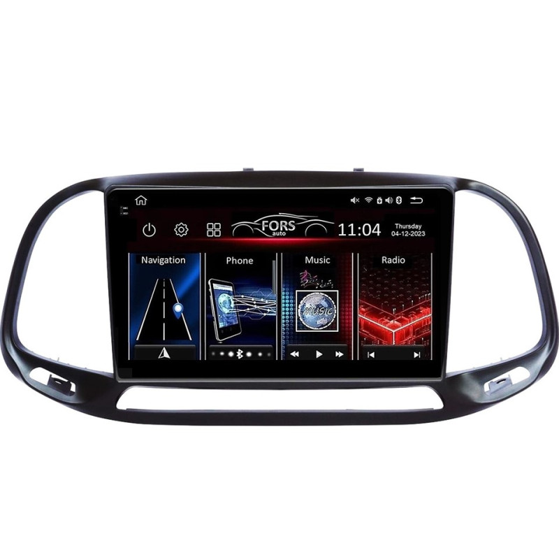 Android head unit FORS.auto FS 6 MAX for Fiat Doblo (6+128Gb, 9") 2015-2019